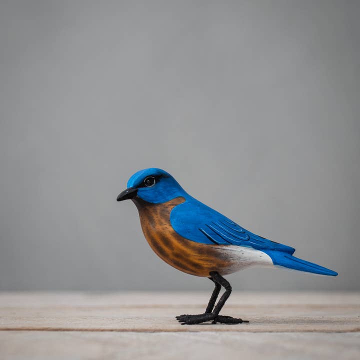 Mini Blue Bird - 3"H  -Carved Wooden Ornament and other Purchase Wholesale robin. Free Returns & Net 60 Terms on Faire trending on Faire.