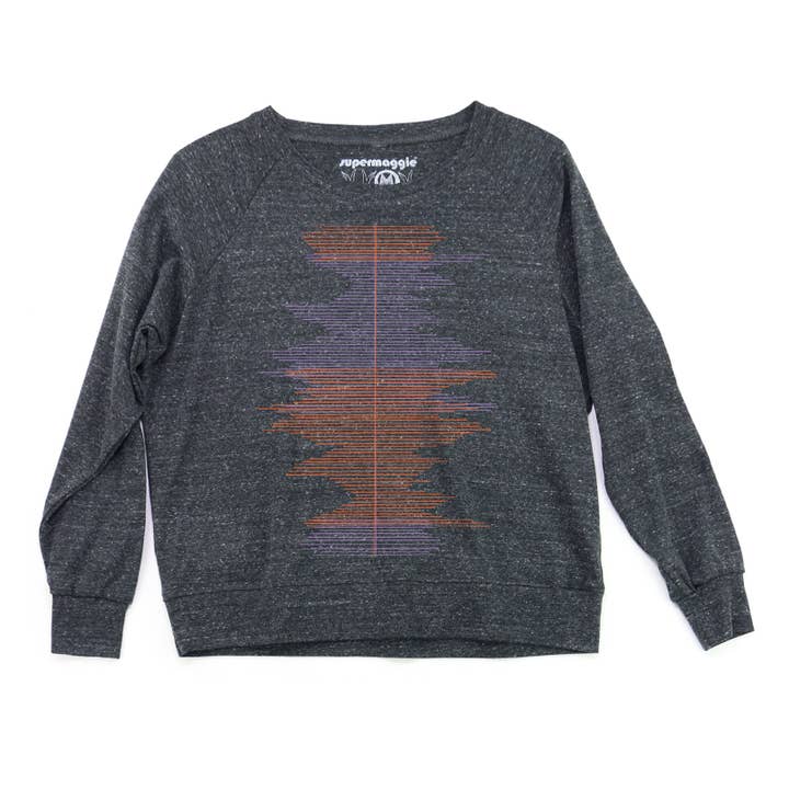 Supermaggie @ Faire - Wholesale Graphic Sweatshirt - Women's - Horizontal Lines Pia Tri Blend Pullover