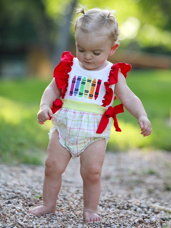 Rylee Faith Designs - Wholesale Rompertje - Baby - Terug-naar-school geborduurde meisjesromper4