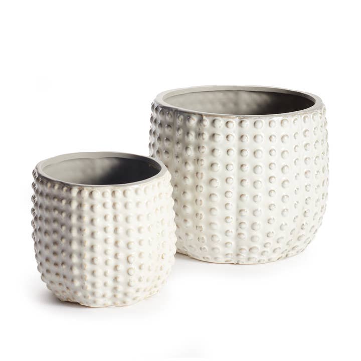 Urchin Pots Set Of 2, White for wholesale by Napa Home & Garden