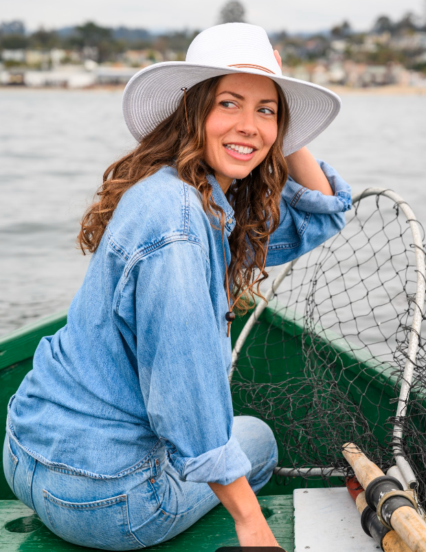 White Safari Wide Brim Straw Sun Hat - Style Felix for wholesale on Faire8