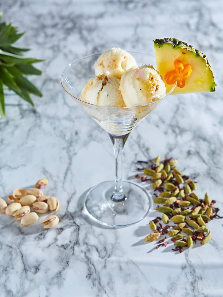 Sorvete de Hibisco de Ananás (vegan) por atacado de Elaka Treats