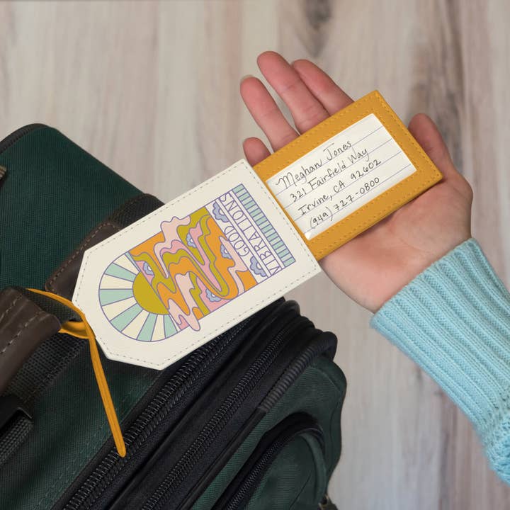 Studio Oh! - Wholesale Luggage Tag - Good Vibrations Slide-Out Luggage Tag