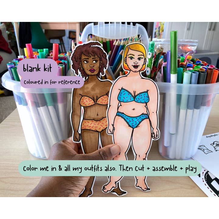 sophupshop - Wholesale DIY Craft Kit - Besties & Buddies Adults - paper doll kit4