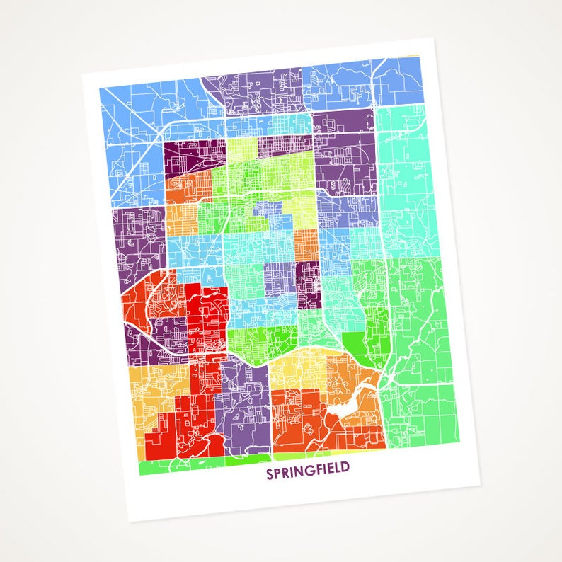 Juanita's Adventures - Wholesale Art Print - Juanitas Springfield MO Map Print0