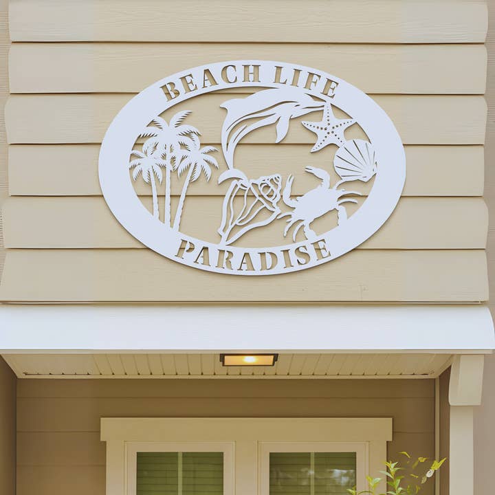 Arte da Parete in PVC per Tutte le Stagioni "Paradiso della Vita da Spiaggia" per la vendita all'ingrosso da parte di JennyGems