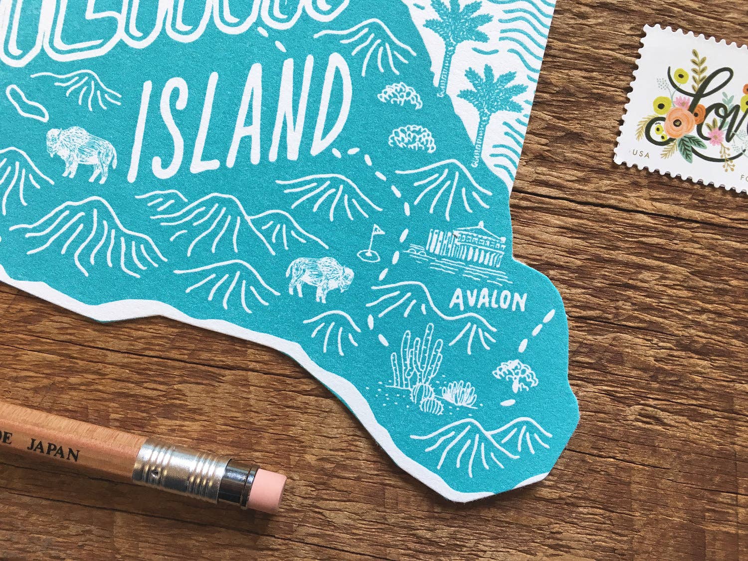 Noteworthy Paper & Press - Vente Cartes postales - Carte postale de l'île Catalina4