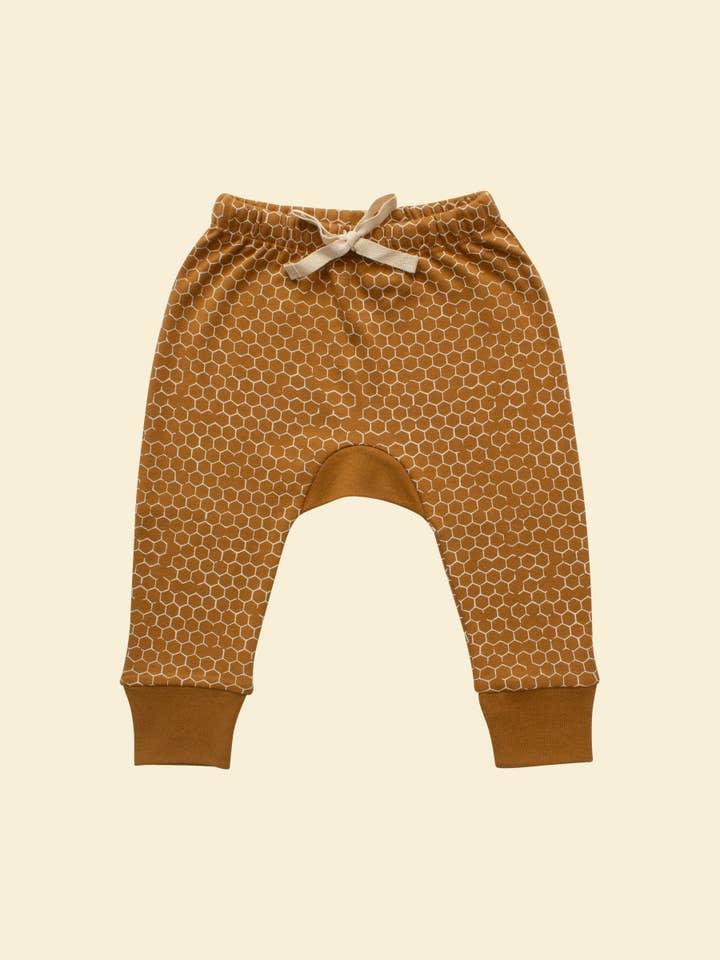 Drawstring Pants - Honeycomb | Organic for wholesale by Ziwi Baby