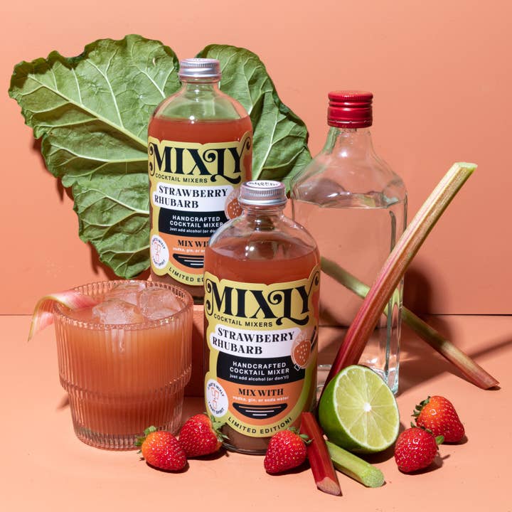 Mixly - Wholesale Cocktail Mix/Syrup - Limited Edition! Strawberry Rhubarb Mixer