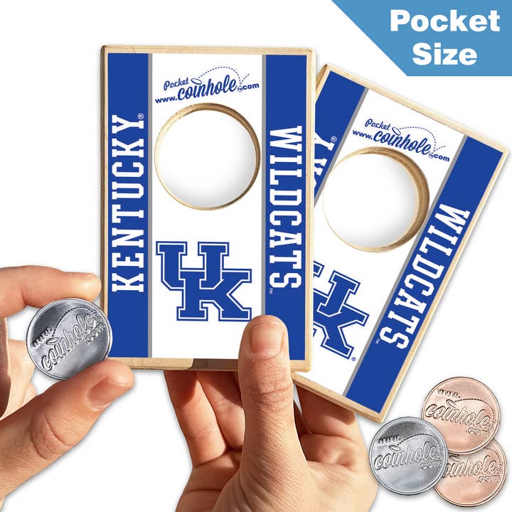 University of Kentucky POCKET Coinhole® for wholesale by Coinhole