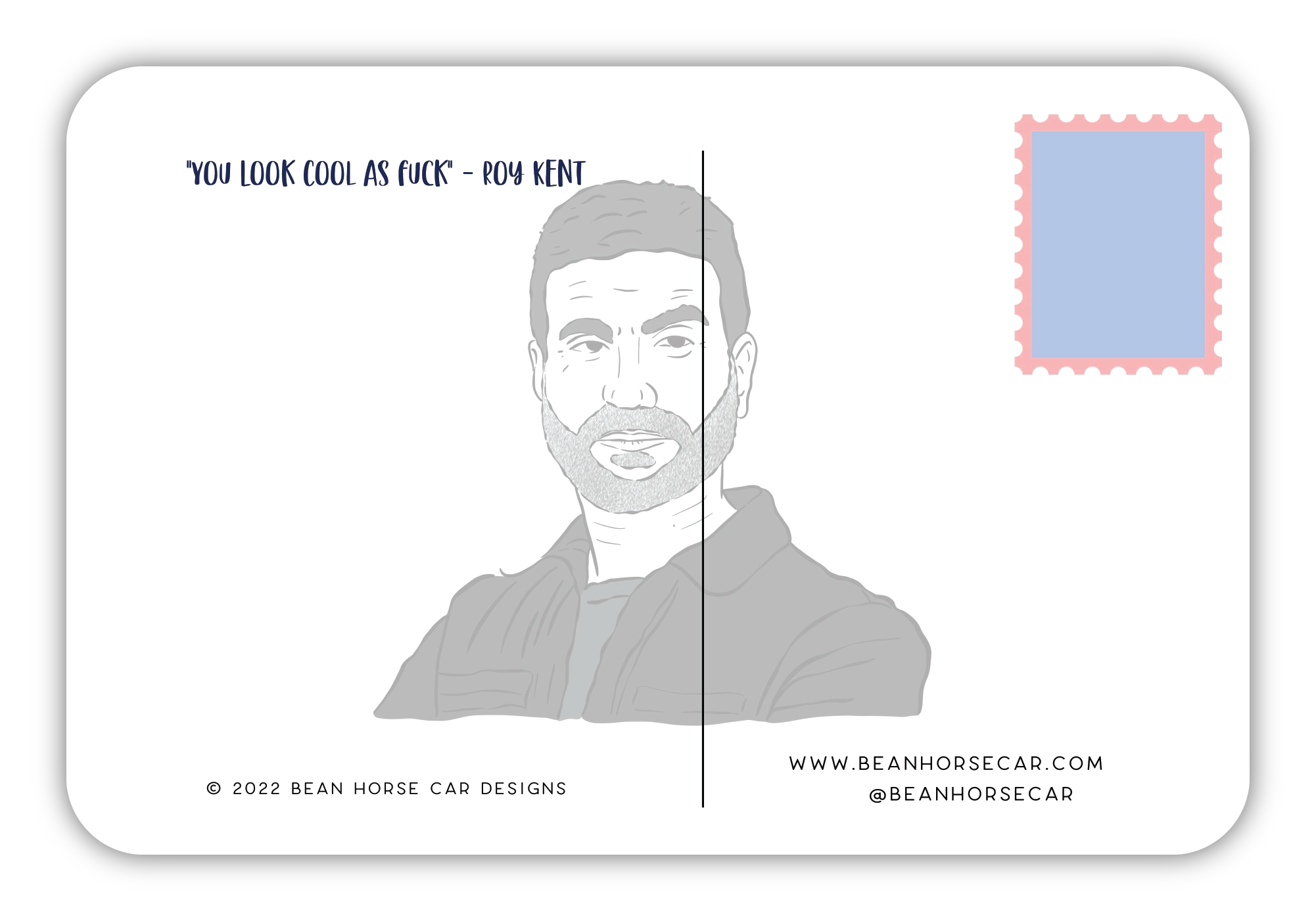 Bean Horse Car Designs - Wholesale Postcard - Kent Lasso Postcard2