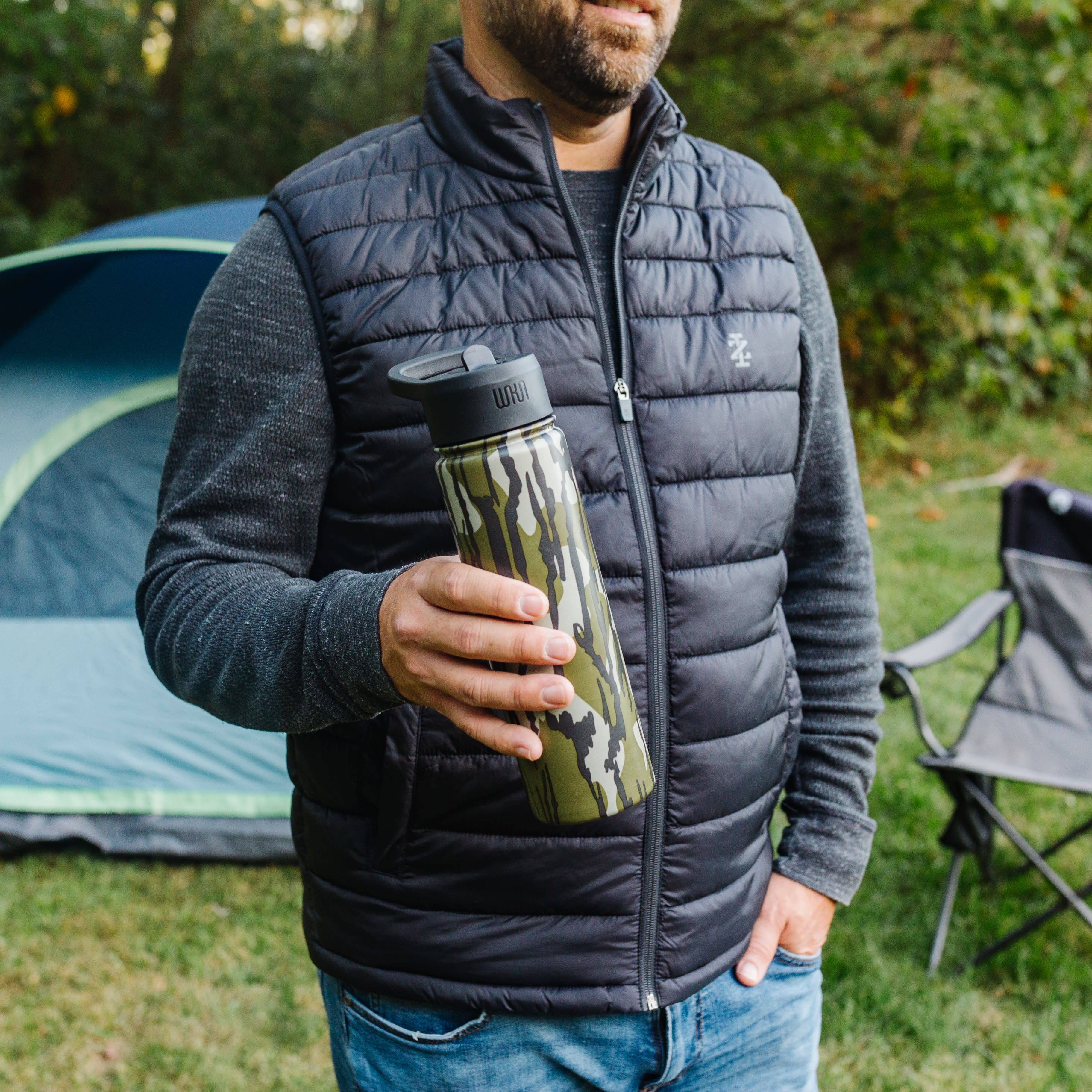 Wildkin - Wholesale Water Bottle - Mossy Oak Original Bottomland 22 oz Stainless Steel Water Bottle2