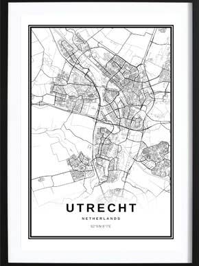 Utrecht Stadskaart affisch för wholesale av Wallified