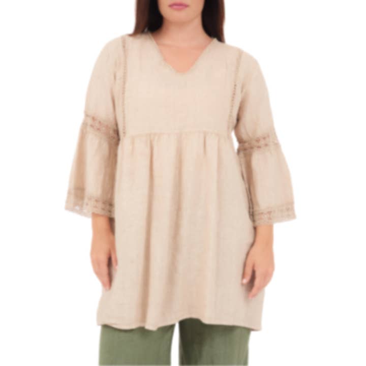 6711 Haut en lin italien Ecru Vera May pour la vente par VeraMay