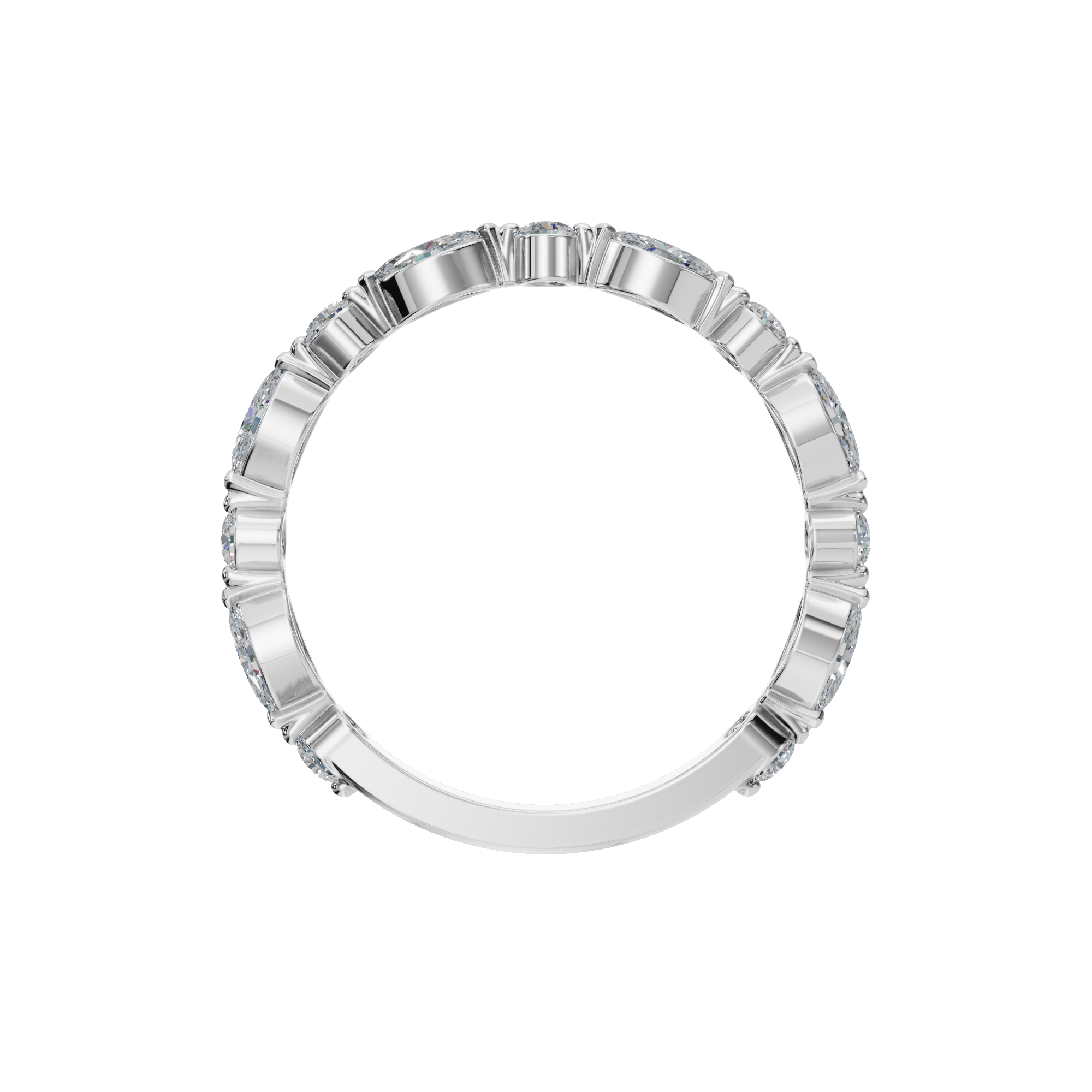 PureYou Jewelry – Anel de casamento por atacado – Aliança de Diamantes Marquise, Anel Empilhável, Aliança de Casamento com Diamantes4