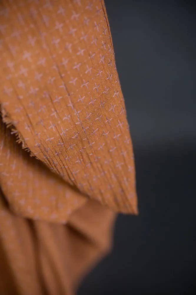 Merchant and Mills - Wholesale Stofrol - Marcy Rust katoenen stof met kruissteek, 15,8 m1