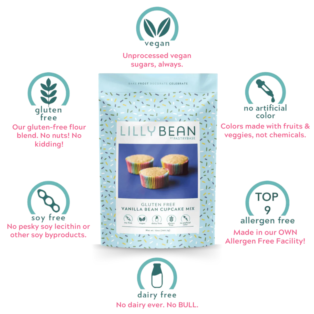 LillyBean Baking - Wholesale Cake Mix - Vanilla Bean Cake & Cupcake Mix (Vegan & Gluten-Free)3