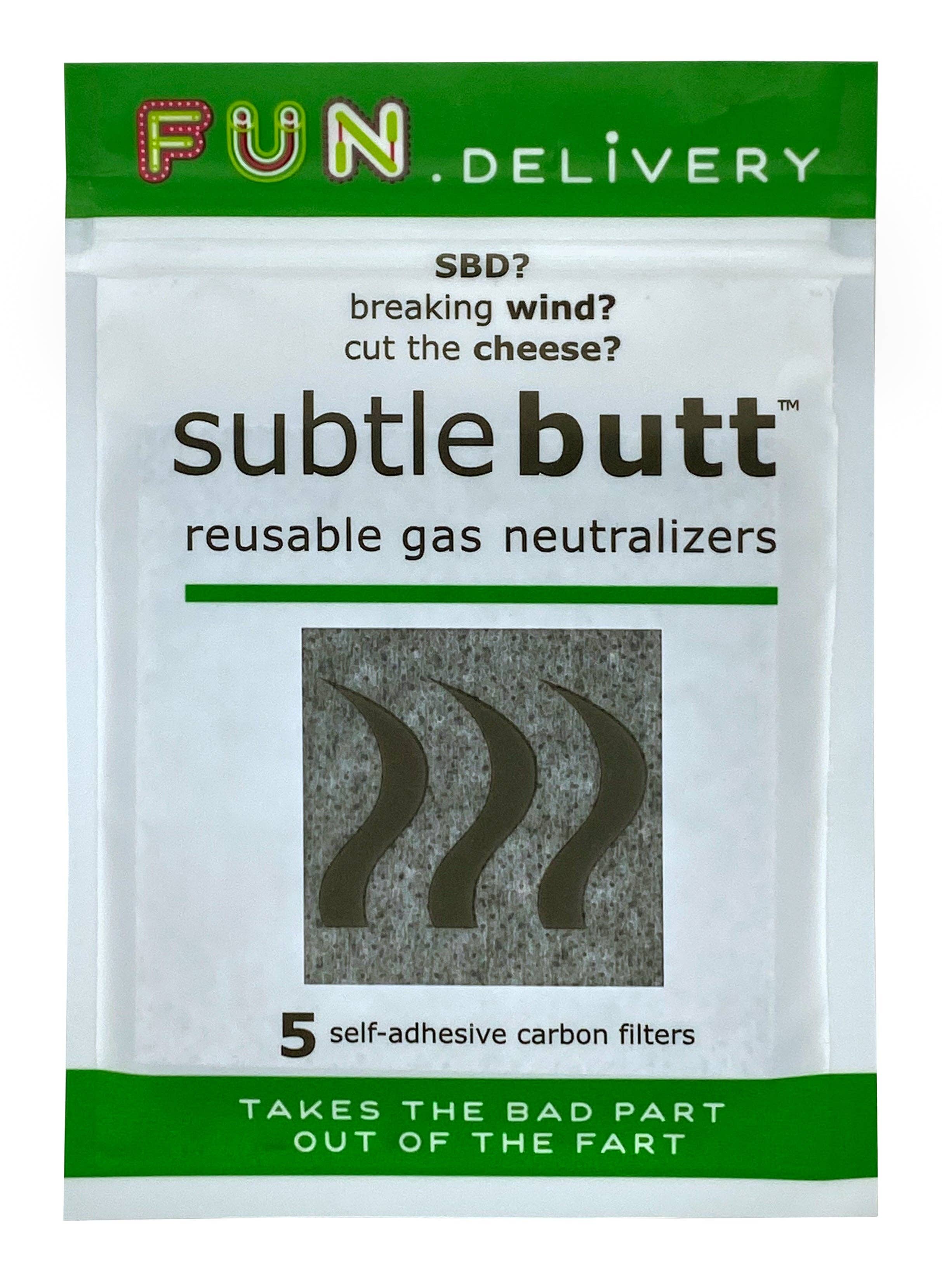 FUN.delivery - Wholesale Gag Gift/Novelty Gift - Subtle Butt: Reusable Gas Neutralizers