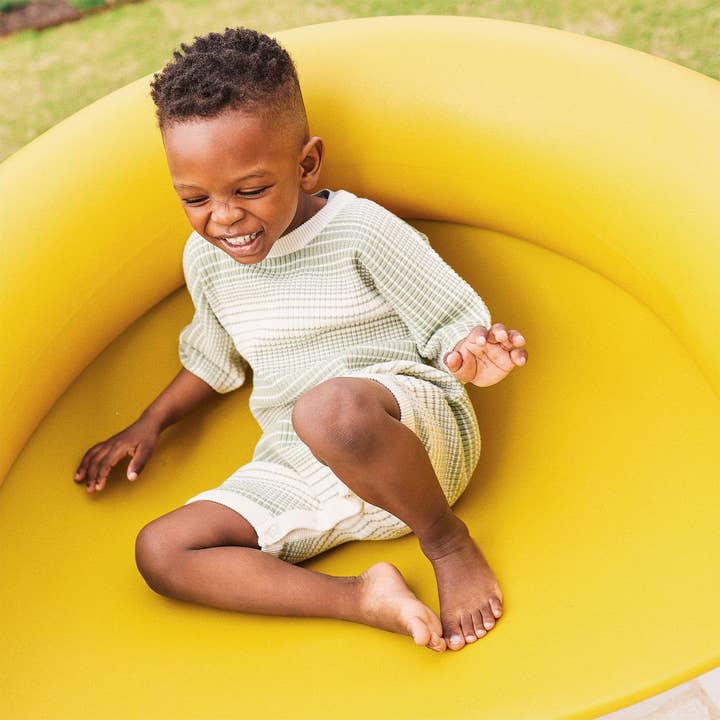 Slouchy Rib Knit Romper - Forest Sage for wholesale on Faire9