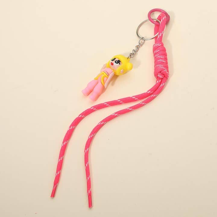 12PCS - Kpop Demon Hunters HUNTRIX Character Figure Rope Tassel Keychains for wholesale by Sensibling Corp.