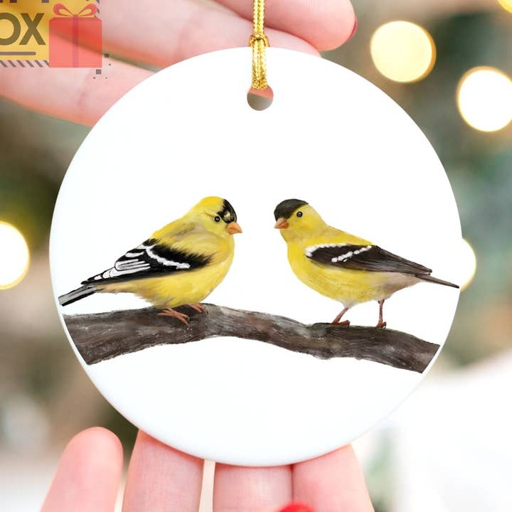 Ornamento in ceramica Cardellino americano per la vendita all'ingrosso da parte di MerikaArt