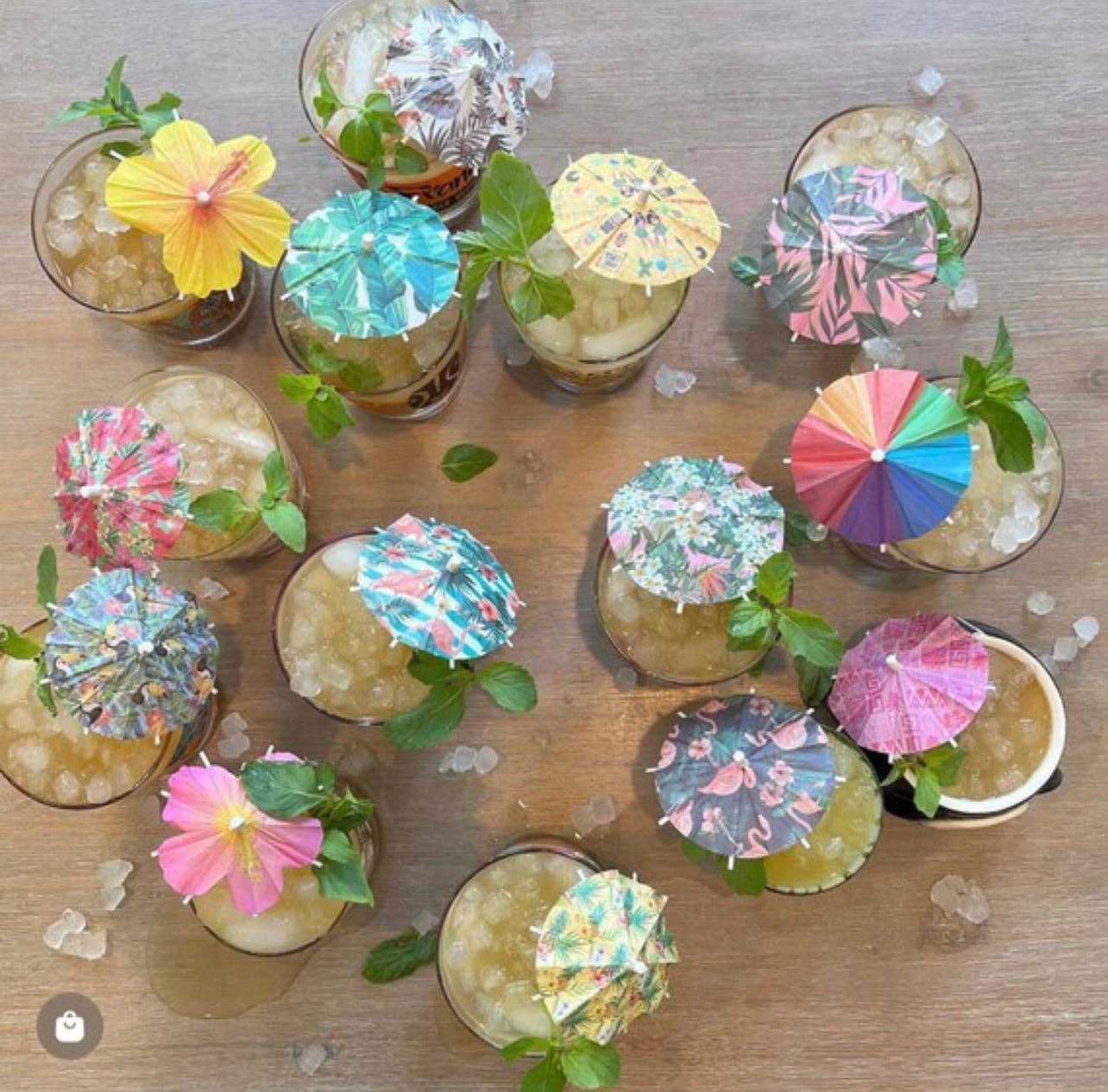 The Tiny Umbrella - Wholesale Drink Stirrer - Palm Tree Stir Stick Set of 46