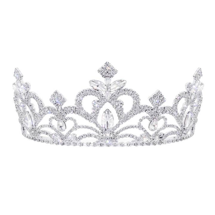 #17687- Endless Love Tiara 2.5" with Combs for wholesale by Bridal Store Jewelry
