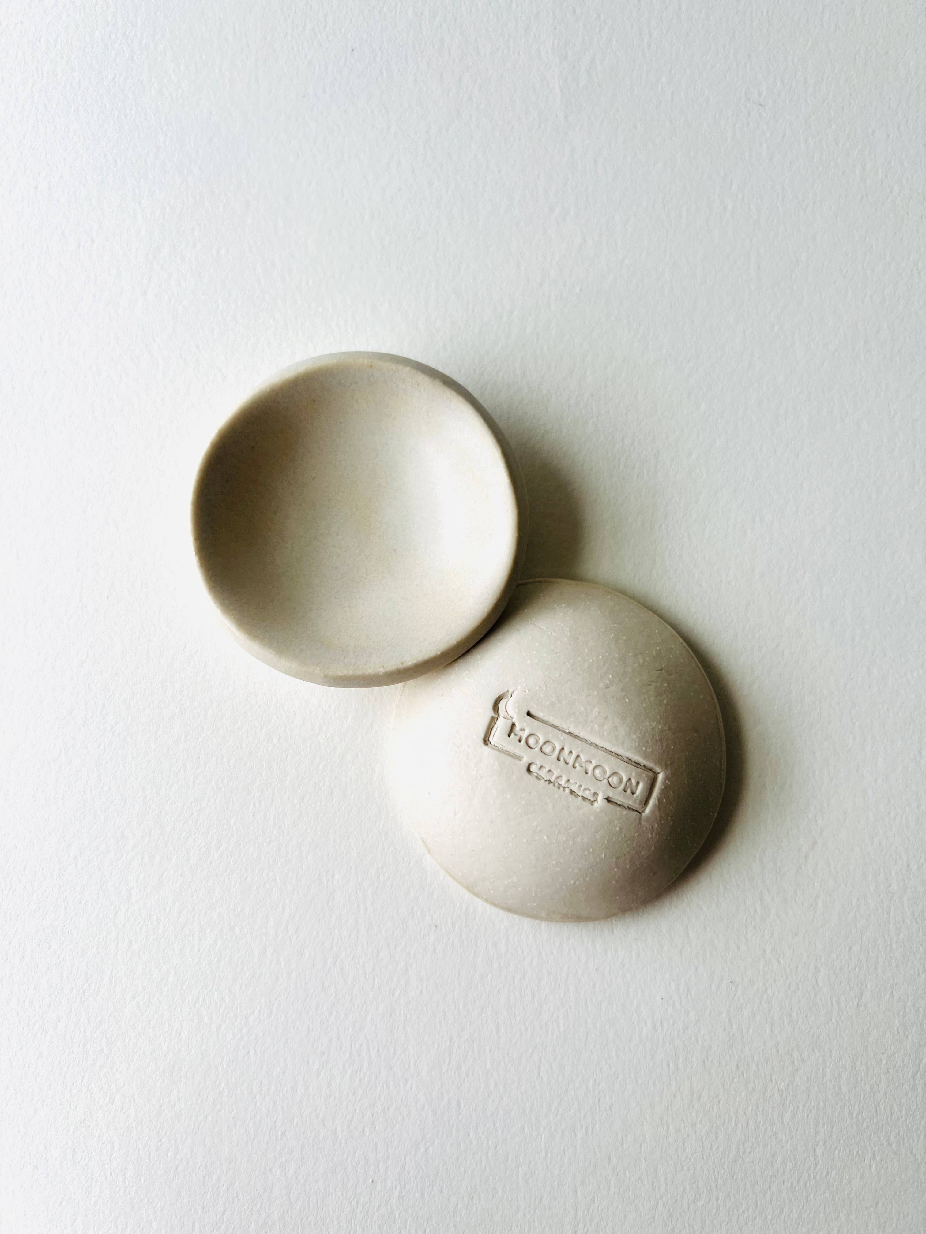 MoonMoon Ceramics - Wholesale Jewelry Dish - Matte White Tiny Ring Dish13