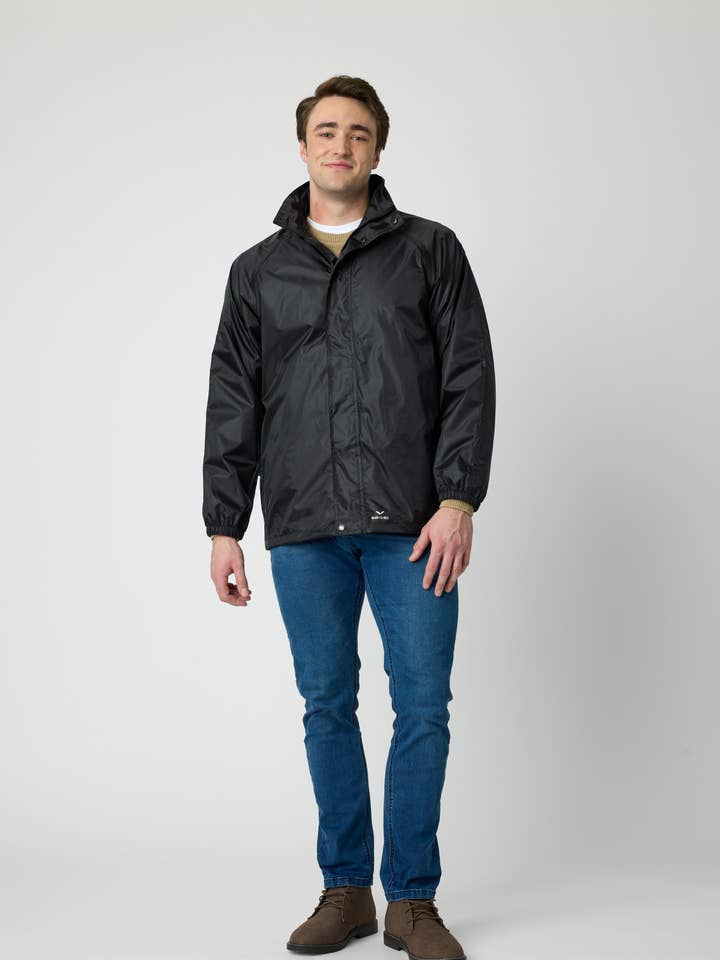 StowAway Jakke i Sort for engroshandel hos Rainbird