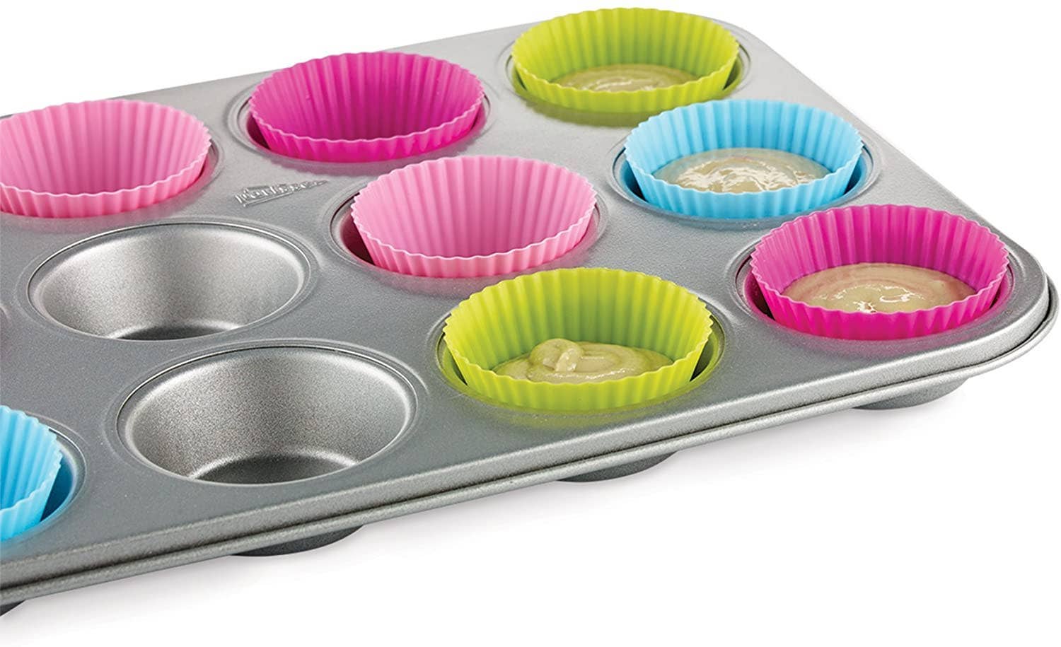 Fox Run Brands - Wholesale Cupcake/Muffin Liner - Bakelicious Silicone Cupcake Liners, Set of 12, 2.75"7