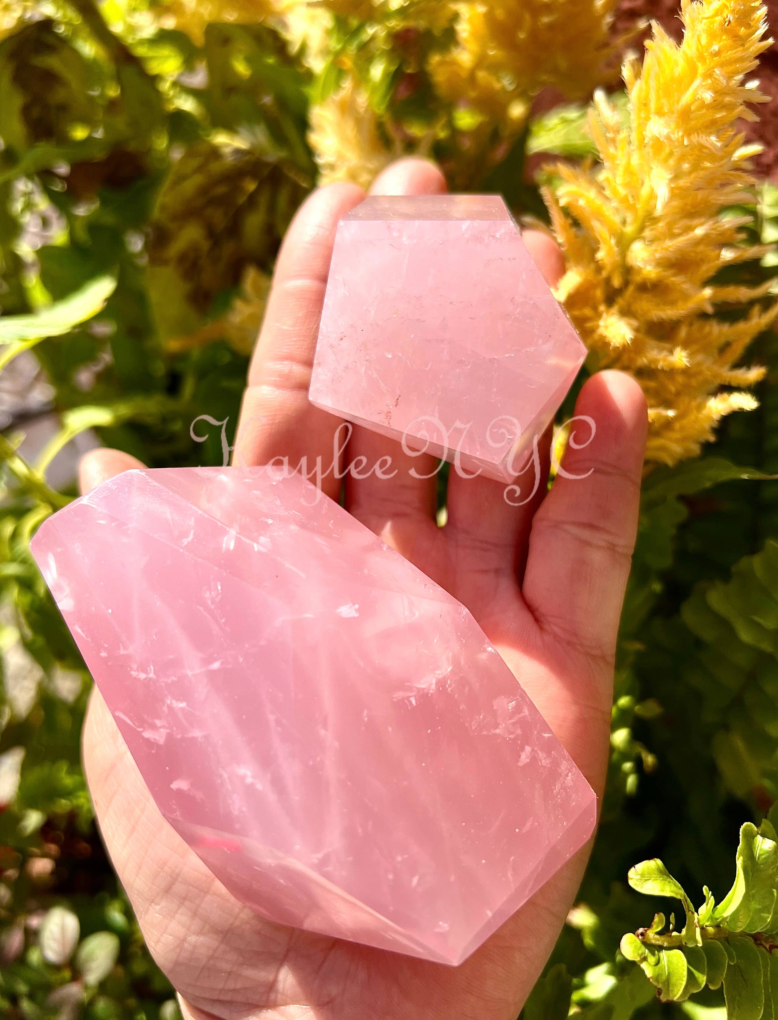 KayleeNYC – wholesale Andlig sten/kristall – 2 lbs naturlig rosenkvarts kristall polerad friform3