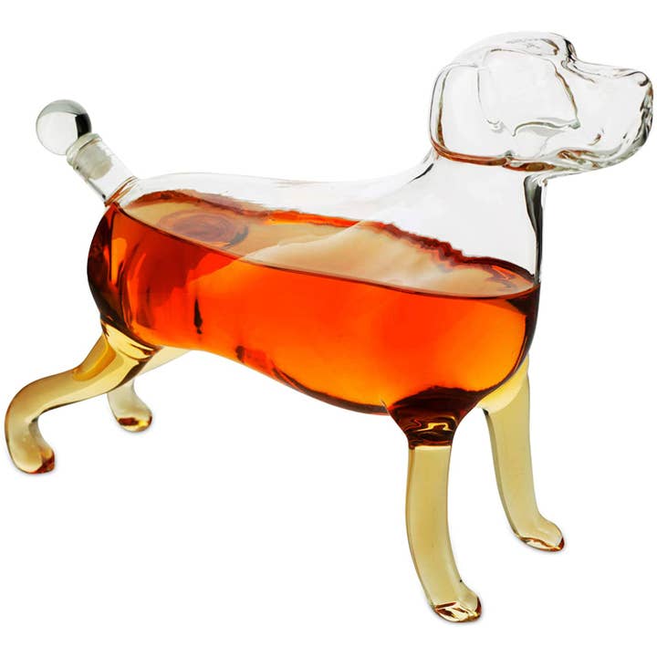 The Wine Savant / Khen Glassware - Vente Carafe - Carafe à whisky en forme de chien labrador 500 ml4