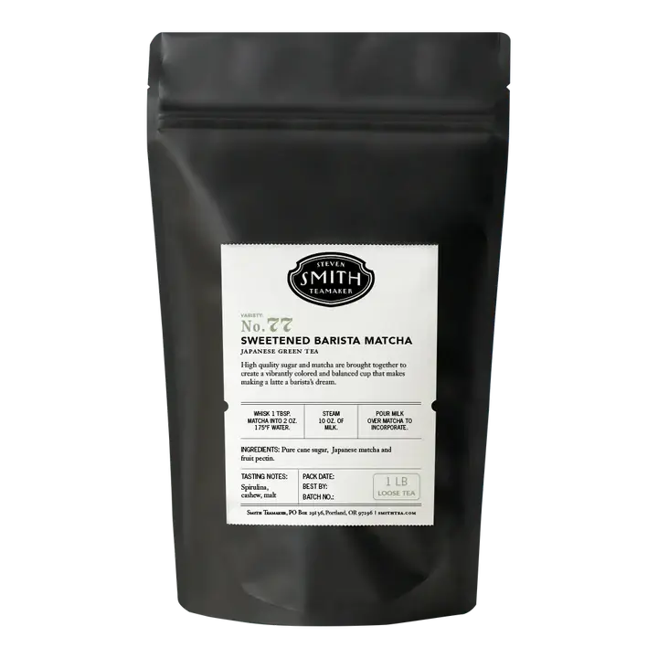 Smith Teamaker - Wholesale Health/Detox Tea - Sweetened Barista Matcha - Bulk One Pound Bag1