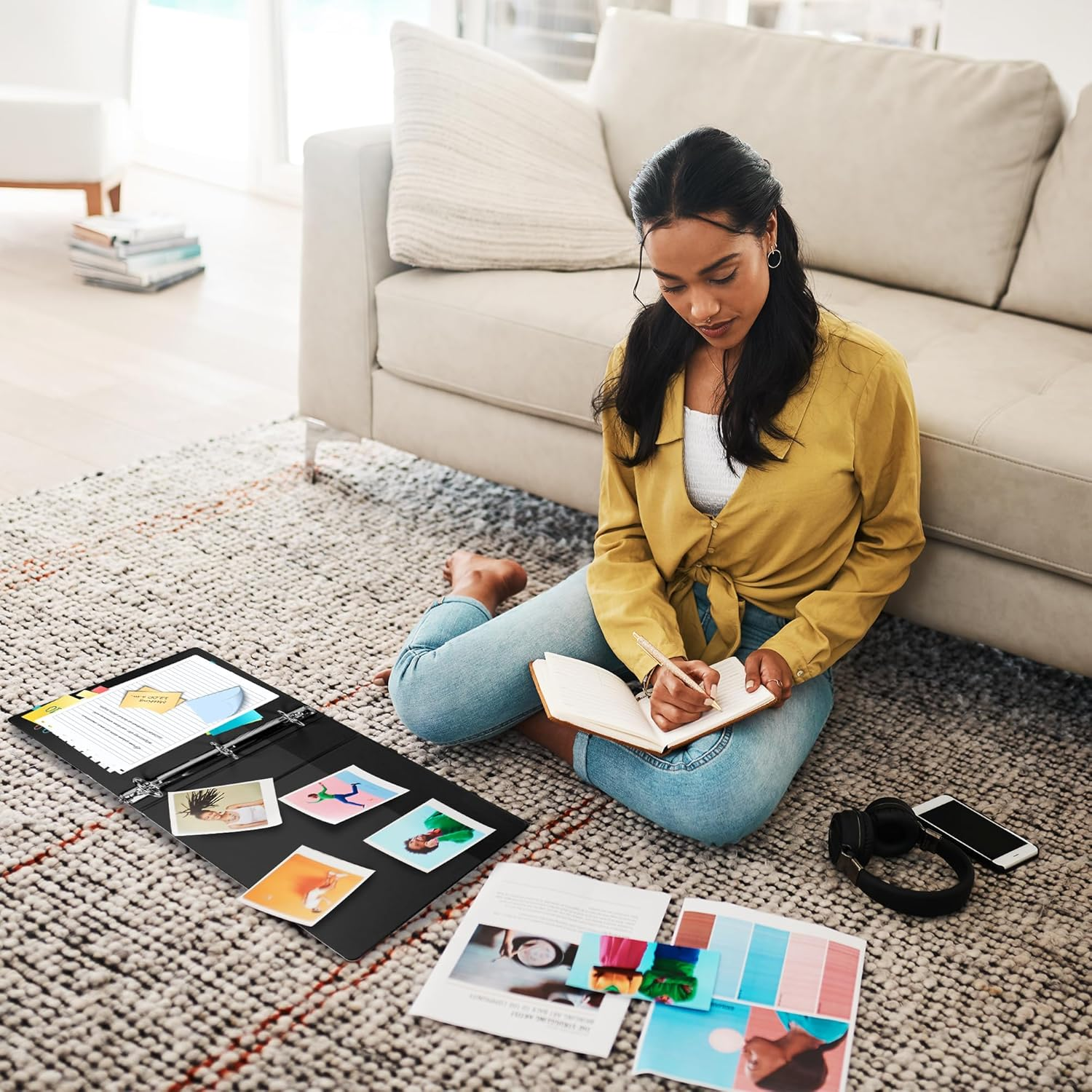 EcoQuality - Venta al por mayor Archivadores - Carpeta negra de 3 pulgadas de alta resistencia con tres anillas para oficina y escuela.3