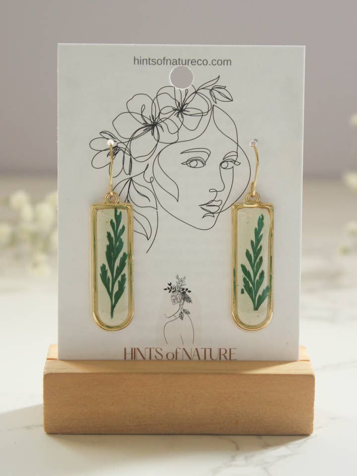 Fleur pressée long ovale serti pour la vente par Hints of Nature