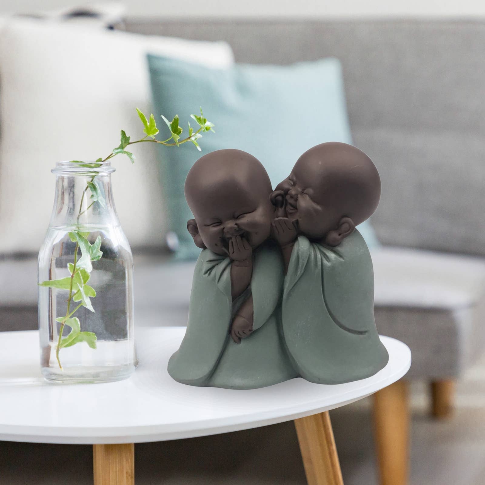 Zen'Arôme - Wholesale Sculpture - Buddha Statuette 2 Bronze Whisperer Source of Good Mood8