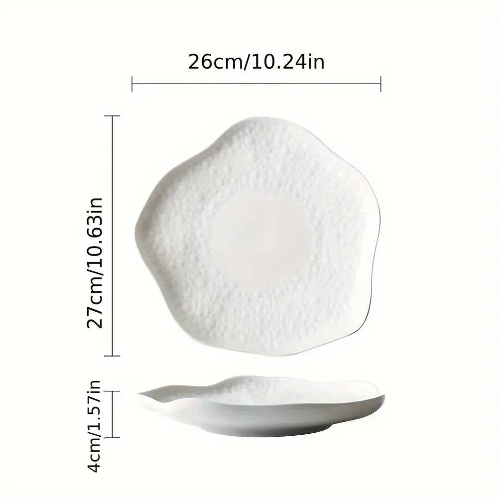 Huis Van Merken - Wholesale Dinner Plate - 1pc Unique Ceramic Dinner Plate - Irregular French Foie Gras Design3