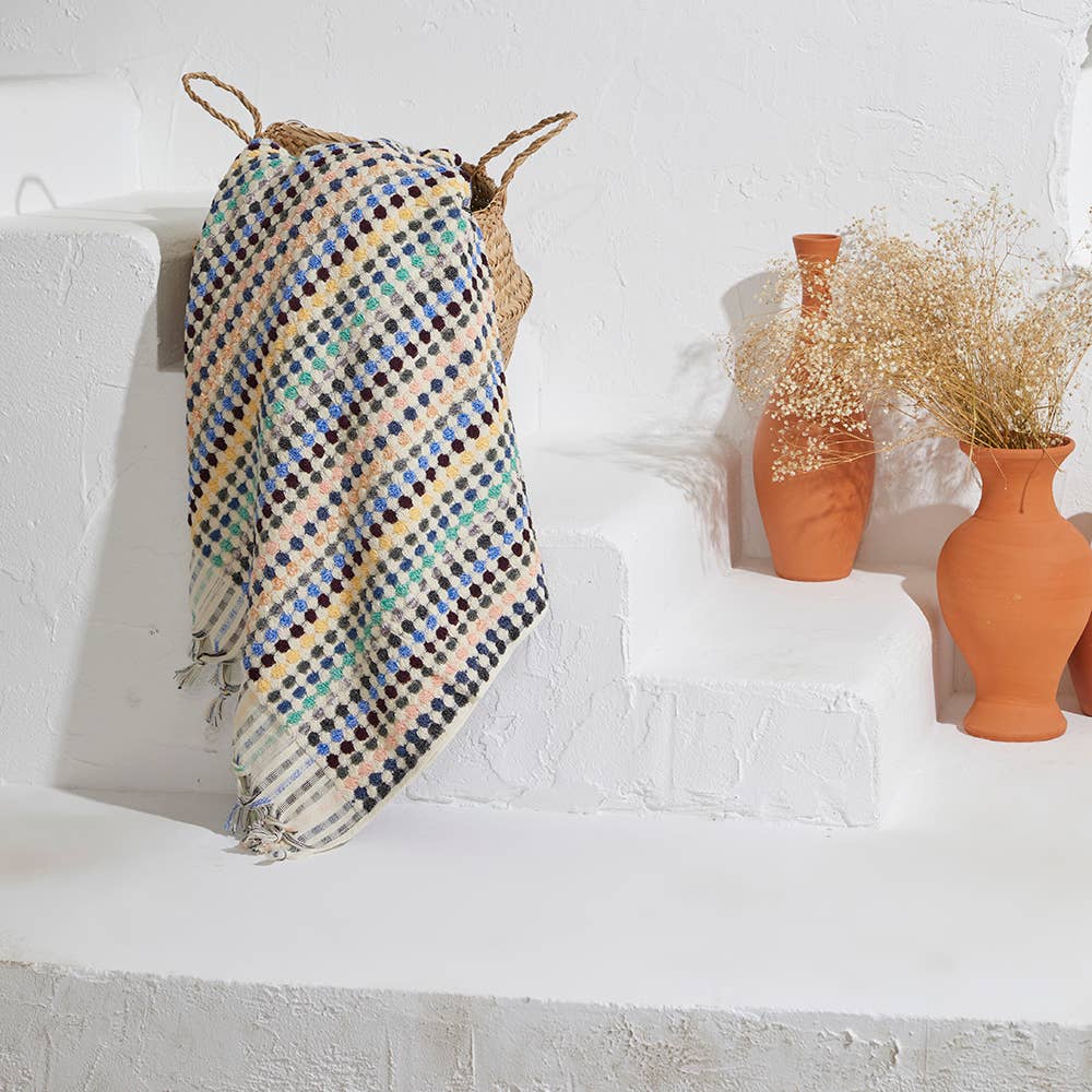 Kikoya - Wholesale Bath Towel - Pompom Bubble Handloom Bath Turkish Towels Farmhouse Decor29