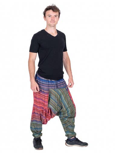 Kimago Look – Engroshandel Bukser - Herre – Hippie Striped Harem Bukser