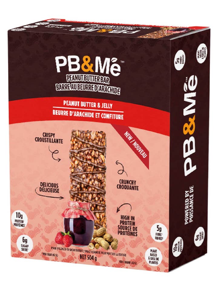 PB&Me Peanut Butter Bars - Jam (Case) for wholesale by PB&Me