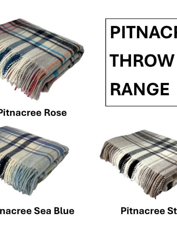 Pitnacree Range - Merino Lambswool Throws - Made in Scotland for wholesale by Bronte Moon