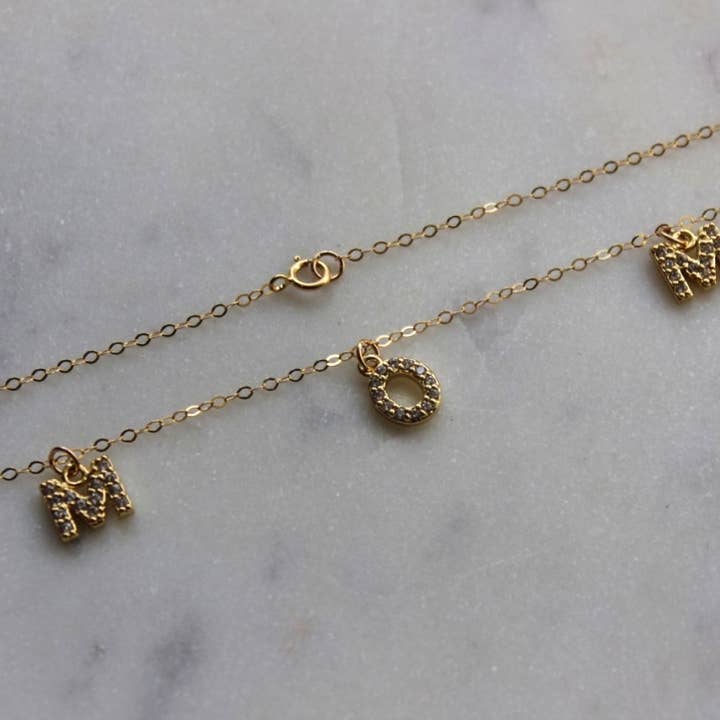 Laalee Jewelry – Großhandel Kette mit Anhänger/Charm – Gold Mom Halskette, Gold MOM Schmuck