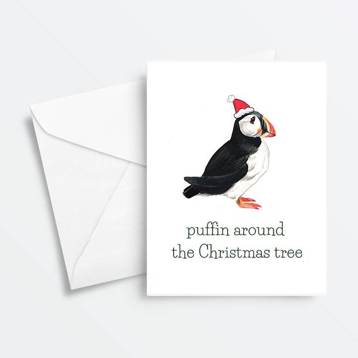 Puffin Around Kort for engroshandel hos Amanda Surveski Wildlife Art
