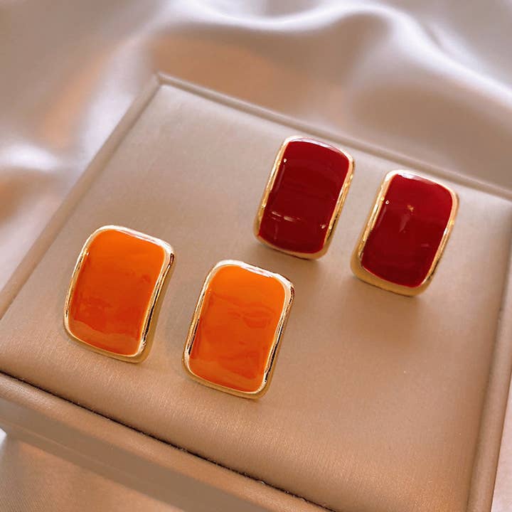 ACCITY - Wholesale Stud/Post Earrings - RETRO OIL DROP CASUAL VERSATILE EARRINGS_CWASC13266