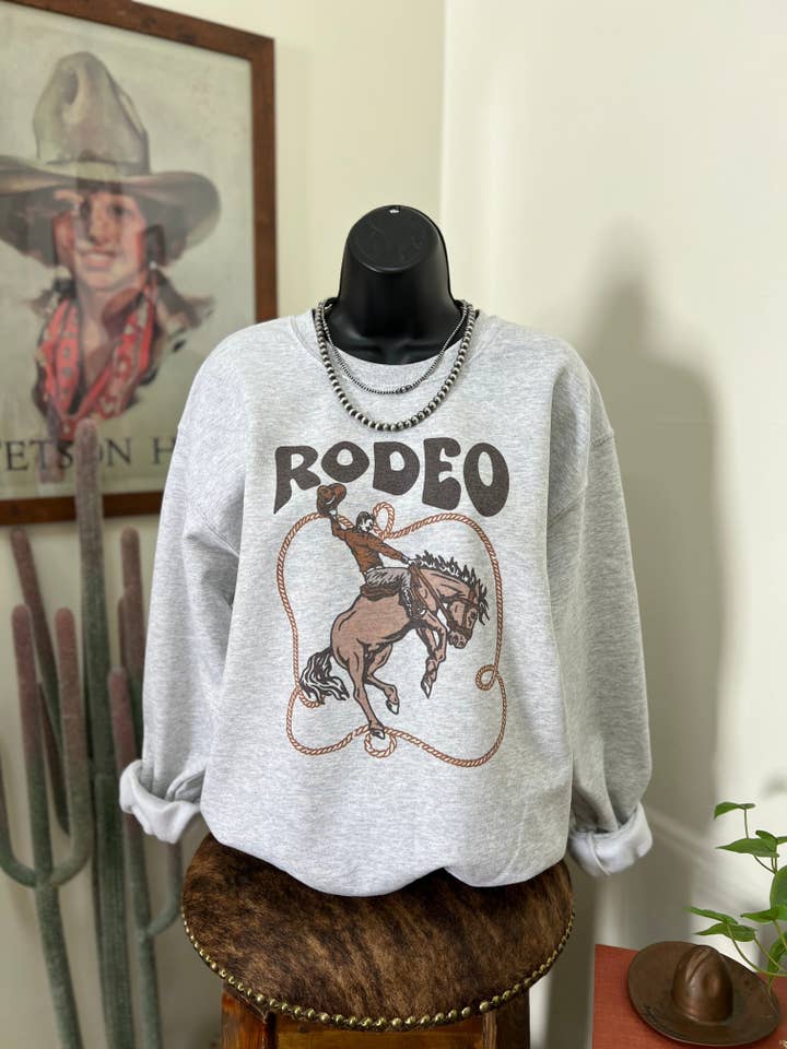 Rodeo Crewneck for wholesale by Lost Creek Boutique LLC