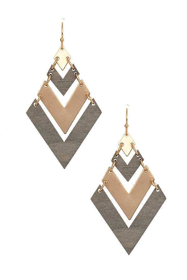 anbfashion – Brincos de argola por atacado – BRINCO PENDENTE CHEVRON LINK 5450