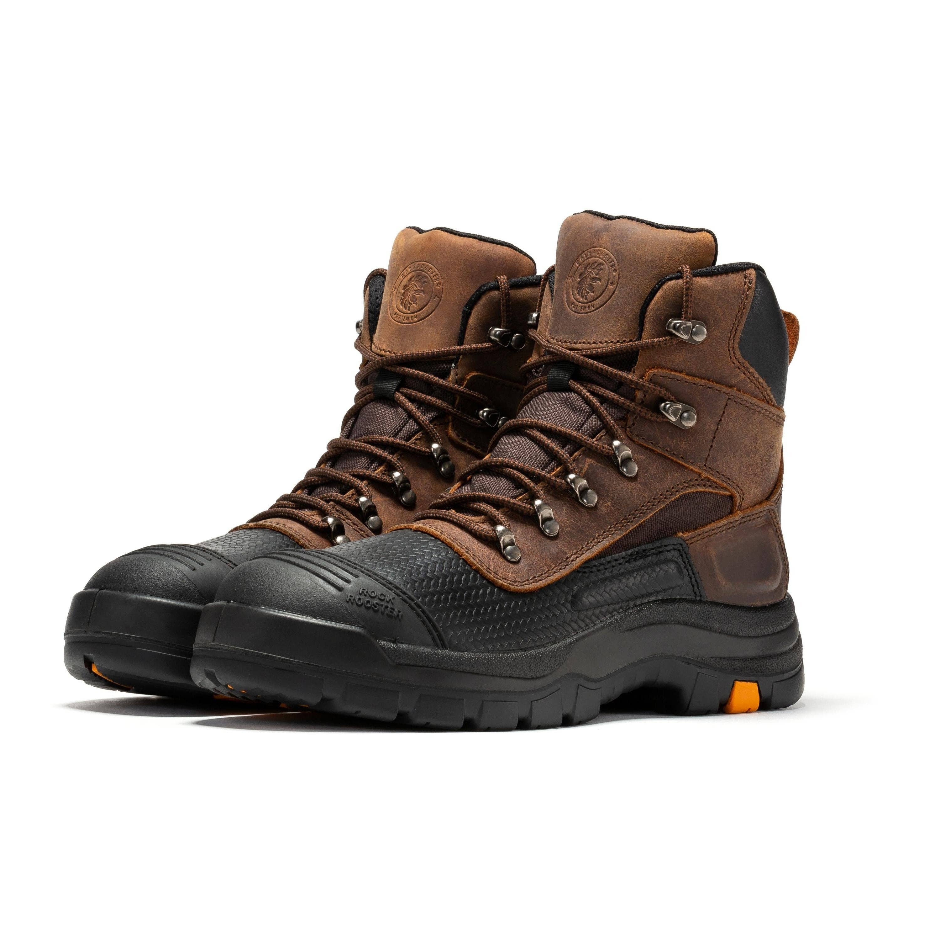 Rock Rooster Footwear - Wholesale Boots - Unisex - ROCKROOSTER Sedona 6 Inch Waterproof Steel Toe Leather Work Boots AK2168