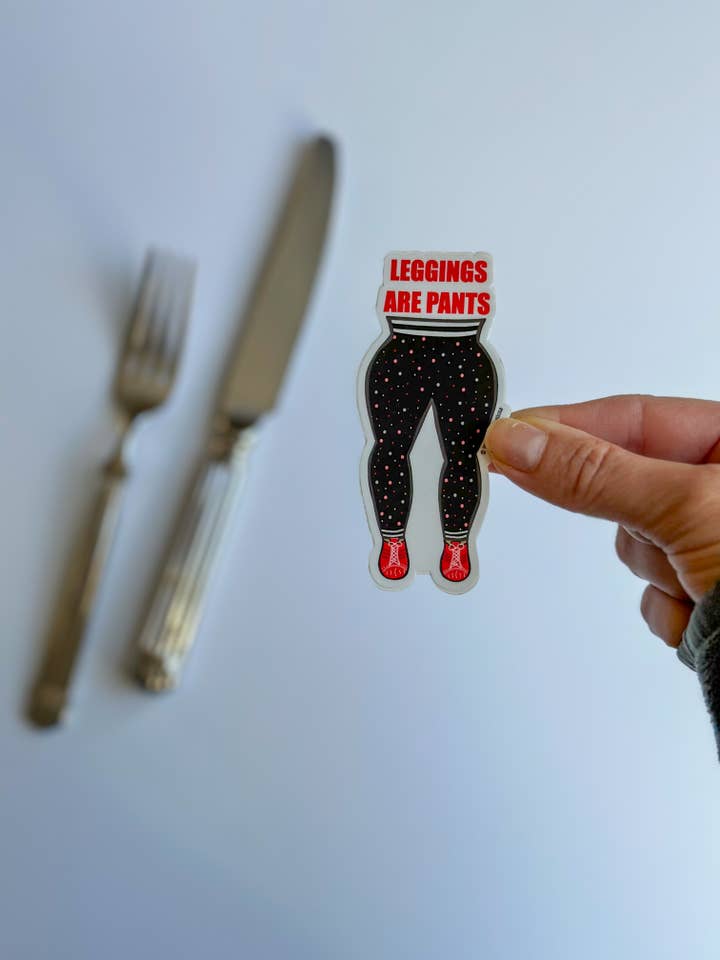 Leggings Are Pants Sticker for wholesale by Wild Card Creations