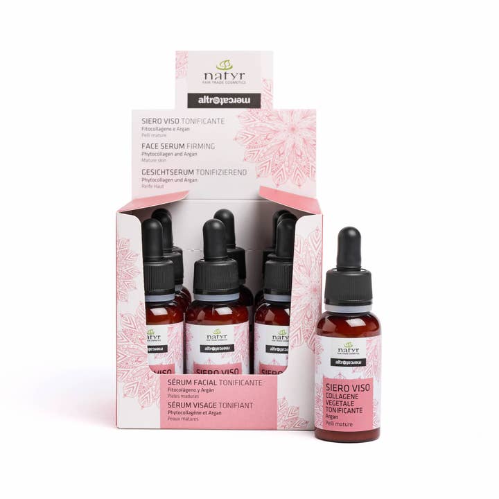 Suero facial reafirmante con fito-colágeno y argán - 30 ml para venta al por mayor de Altromercato