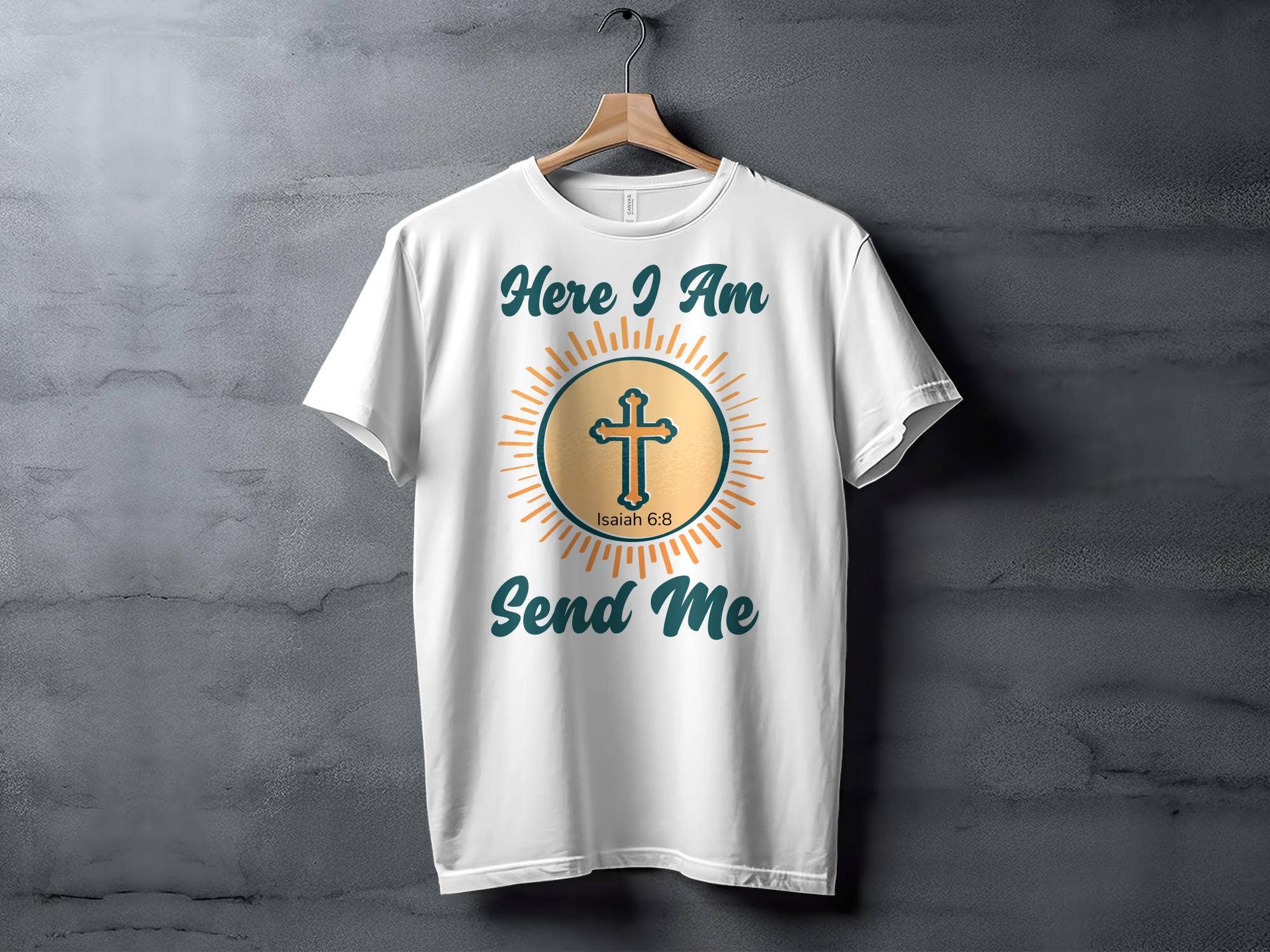 FreakyTeeFactory - Wholesale Screen Printed T-Shirt - Women's - Christian T-Shirt Here I Am Send Me, Isaiah 6 8 Scripture Tee, Religious Gift, Faith-Based Clothing, Unisex Bible Verse Shirt2